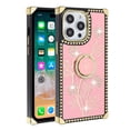 thumbnail image 2 of For iPhone 15 Pro Passion Hearts Bling Glitter Floral Ring Stand Case Cover - Pink, 2 of 3