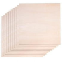 Basswood Sheets for Crafts 1/8 inch, 3mm Plywood Sheets for Laser Cutting, Wood Burning, Architectural Models, Drawing - 10 Pack Bass Wood 12 x 12 inch (SS Custom Products)