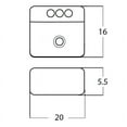 thumbnail image 2 of American Imaginations AI-28301 20 in. Rectangle Above Counter White Vessel for 3H4 in. Center Drilling, 2 of 3