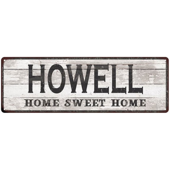 HOWELL Home Sweet Home Country Look 6x18 Metal Sign 106180045439