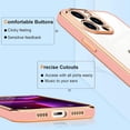thumbnail image 6 of Case Compatible with iPhone 13 Pro Case Crystal Clear Transparent Design Back Bumper Shockproof Slim Fit Soft TPU Silicone Protective Phone Case Cover for iPhone 13 Pro, Pink, 6 of 7