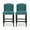 Teal, variant on Noble House Maurice Wingback Counter Stool, Set of 2, Charcoal, Dark Brown