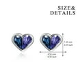 thumbnail image 2 of AOBOCO Gifts for Women, Heart Earrings 925 Sterling Silver Amethyst Earrings Jewelry Gifts for Women, 2 of 6