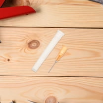 Hemoton 100pcs Plastic Dispensing Needles 25 Gauge 13mm Orange Liquid Dispenser Tips for Ink Adhesive Glue Refilling