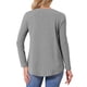 thumbnail image 3 of Camiseta de manga larga de cuello redondo para mujer INSPIRE CHIC, cómoda y elegante, ideal para el uso diario casual, color gris L, 3 of 6
