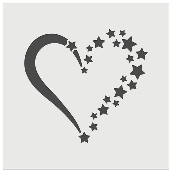 Stars Forming Heart DIY Cookie Wall Craft Stencil - 5.5 Inch