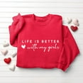 thumbnail image 4 of Busydd Valentines Tops for Women Trendy Comfy Love Heart Sweatshirt for Women Casual Long Sleeve Round Neck Valentines Outfits for Women M, 4 of 6