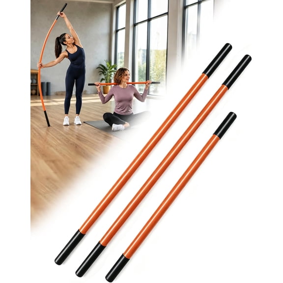 76"/76"/56" Yoga Stick, Stick for Mobility Training Stick with Anti-Skid & Tear-Resistant Rubber Sleeve