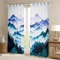 thumbnail image 2 of Homewish Natural Scenery Blackout Curtains Set of 2 (52x84 Each),Tropical Pine Tree Window Curtains,Japan Snow Mountain Curtains and Drapes For Adults,Ultra Soft Home Decor, 2 of 6