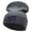 Heather Charcoal, variant on Back Off Phrase Embroidered 12 Inch Long Knitted Beanie - Red OSFM