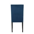 thumbnail image 4 of New Classic Furniture 37.75" Velvet & Wood Dining Chair in Blue (Set of 2), 4 of 7