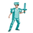 thumbnail image 2 of Disguise Armor Deluxe Minecraft Costume, Blue, Large (10-12) Costume, 2 of 5
