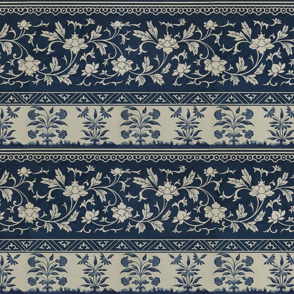 David Textiles 44" x 1 yard Cotton Country Lace Pre-Cut Fabric, Blue