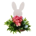thumbnail image 6 of HONMEET Bunny Blocks Tiered Tray Decor Set, Wooden Figurines in Assorted Colors for Country Style Home Decoration, 6 of 8