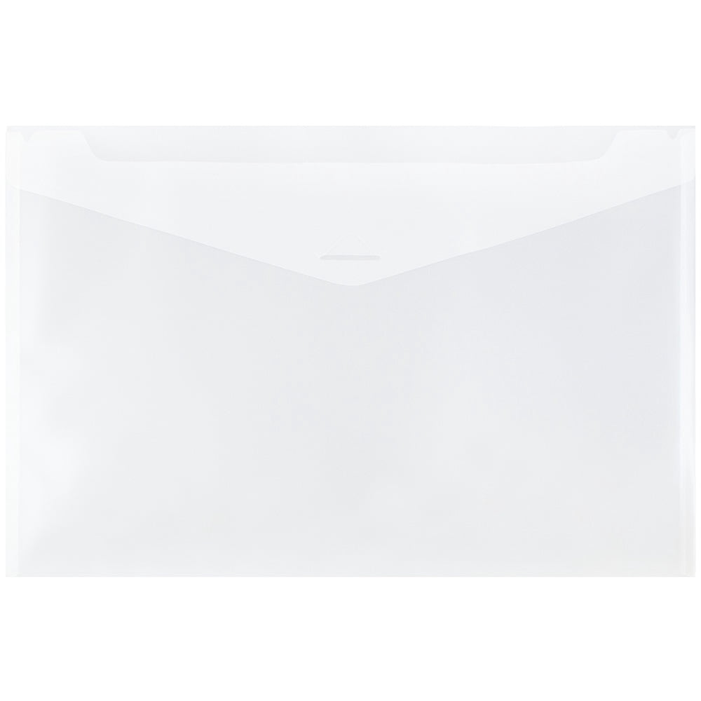 JAM Plastic Tuck Flap Envelopes, 12x18, 12/Pack, Clear, Booklet ...