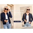 thumbnail image 6 of NAYTOAO Women's Polka Dot Cardigan Sweater, Crew Neck Button Down Long Sleeve Knit Open Front Casual Outerwear for Fall Winter, 6 of 8