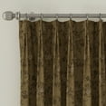 thumbnail image 4 of TWOPAGES 52 X 72 Inches Long Curtain 1 Panel Light Filtering Pinch Pleat Linen Blend Floral Print Drape for Living Room, Copper, 4 of 6