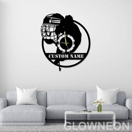 Glowneon Personalized Golf Player Wall Clock, Modern Golf Clock Gift