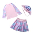 thumbnail image 3 of Baby/Toddler Girls Mermaid Swimsuit Rashguard Set Long Sleeve UPF 50+ ,CM25-10 Size 6T, 3 of 5
