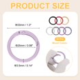 thumbnail image 2 of Anillo de resorte Uxcell, clips de carabineros redondos, hebillas de llavero de 33 mm y 20 piezas en 7 colores - Ideal para bolsos, llaveros y manualidades., 2 of 6
