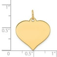 thumbnail image 2 of 14k Yellow Gold Heart Disc Charm, 2 of 3