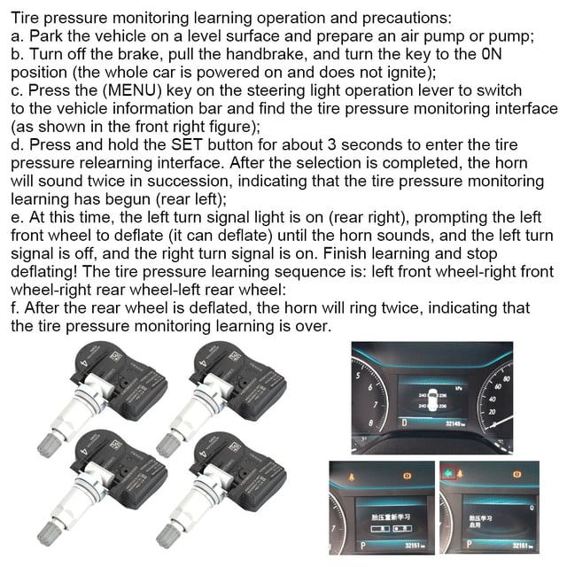 Sensor 4pcs Monitoreo de Presión del neumático Sensor TPMS 40700-3VU0A FITA PARA ROGO 14-16