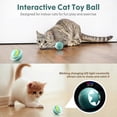 thumbnail image 2 of Interactive Cat Toy Ball with LED Lights - Automatic Rolling Kitten Toy with Intelligent Obstacle Avoidance & Quiet Play for Indoor Cats, 2 of 5