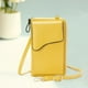 thumbnail image 3 of Monedero pequeño de material cuero para teléfono , bandolera bandolera Cartera para teléfono Bolsos ligeros para mujer - Amarillo BLESIY bolso del teléfono celular, 3 of 8