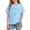 Blue., variant on Agkizg Girls Graphic Tees,Kids Green Printed T-Shirt,Girls Short Sleeve Cotton Casual Tee