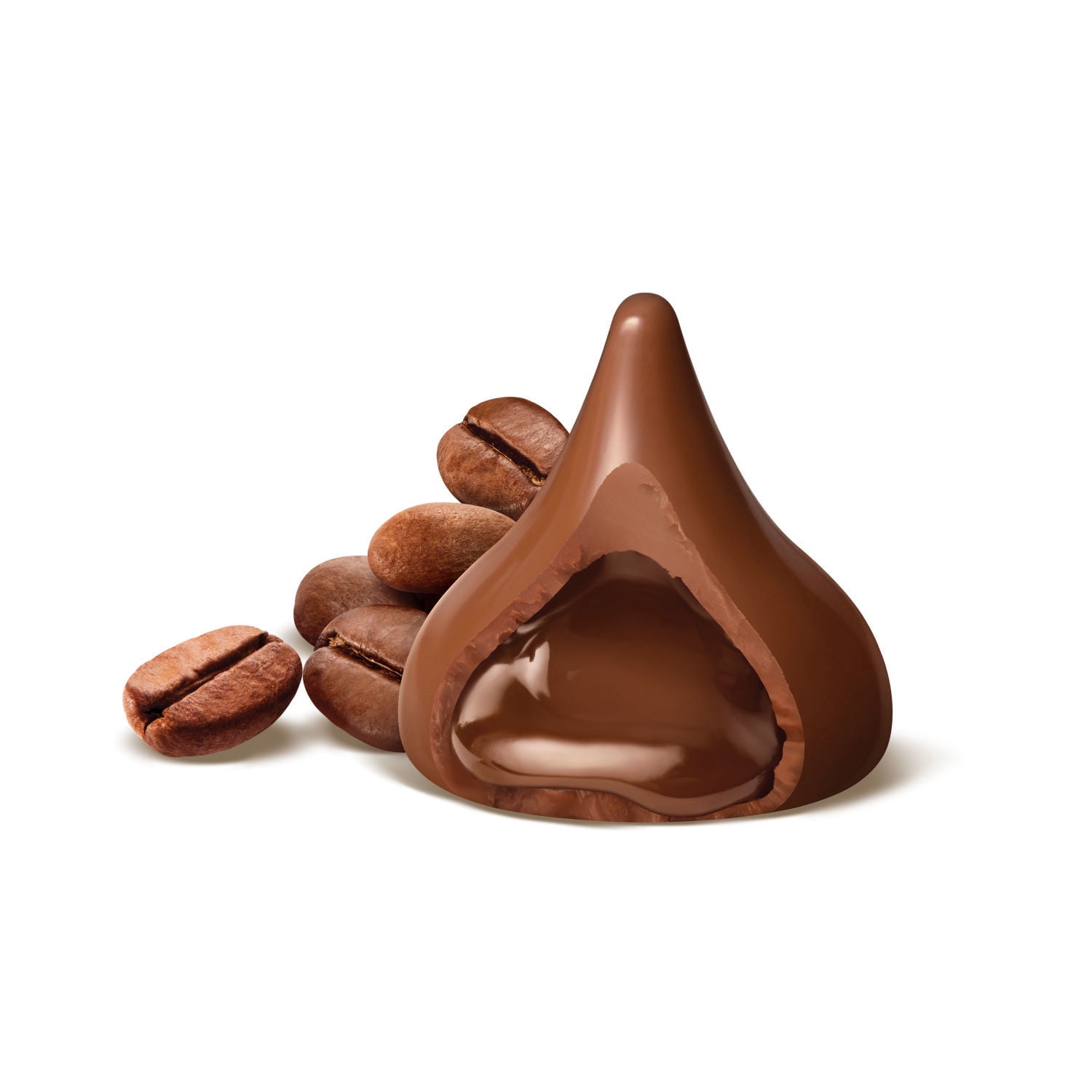HERSHEY'S KISSES Cafe Moka Flavored, Valentine's Day Candy Bag, 9 oz
