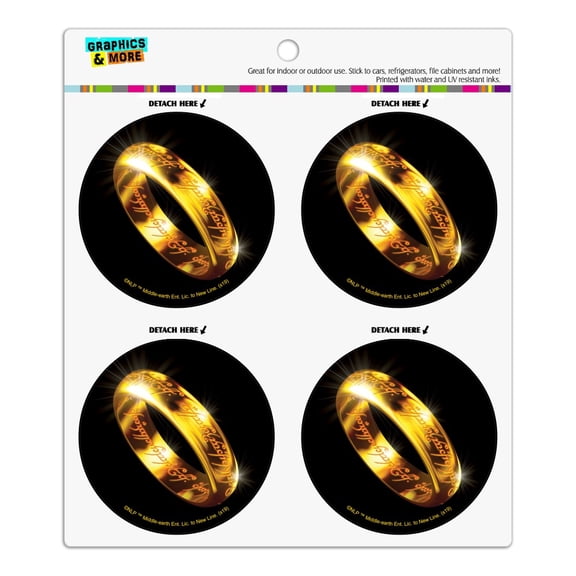 Lord of the Rings The One Ring Refrigerator Fridge Locker Vinyl Circle Magnet Set
