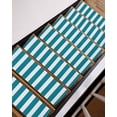 thumbnail image 7 of Stair Treads for Wooden Steps, Teal Striped Peel and Stick Stair Treads with Adhesive, Simple Art Vertical Stripe Farmhouse Non Slip Indoor Stairs Runner Rugs Mats for Elders Dogs 8"x30" 7PCS, 7 of 7