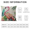 thumbnail image 5 of Chilfamy  Watercolor Flamingo Throw Pillow Covers Summer Tropical Green Palm Leaf Background Pillowcase Birds Square Home Sofa Outdoor Decor Cushion Cover ，Multi-Size, 5 of 5