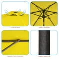 thumbnail image 4 of Sonerlic 7.5ft Round Outdoor Patio Shade Umbrella with Steel Frame for Yard,Garden,Poolside and Deck,Yellow, 4 of 7