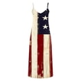 thumbnail image 4 of Women's Patriotic Star Print V-Neck Spaghetti Strap Maxi Dress, Casual 4th of July Summer Holiday Sundress for Women Multicolor e XXL, 4 of 8