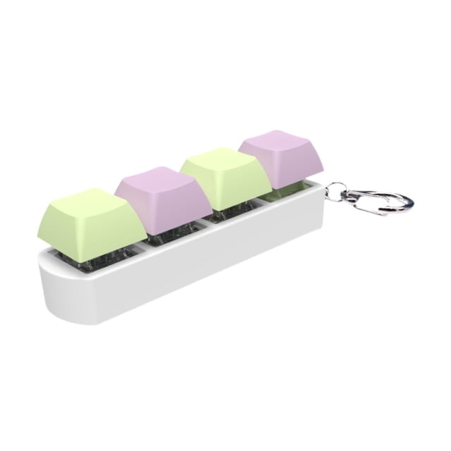 Llavero con teclado antiestrés, juguete sensorial, botón antiestrés para niños y adultos. Verde violeta