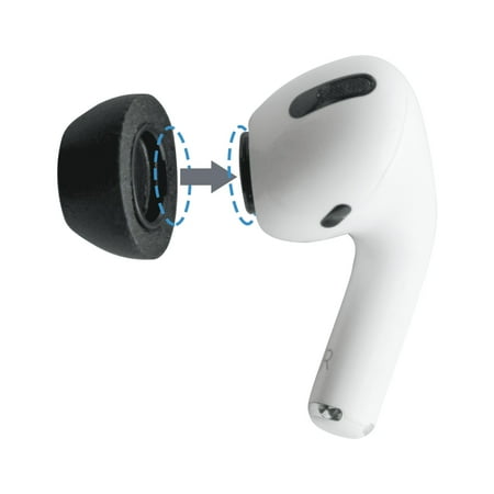 Comply - Foam Tips Compatible with AirPods Pro (Large, 3pr) - Black