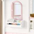 thumbnail image 5 of HOQBN Full over Full House Bunk Bed with Storage Stairs, House Bunk Bed with Window & Side Bookshelf, Solid Wood Bed Frame with Play Designed, Convertible Lower Space for Sleep or Play, White+Pink, 5 of 9