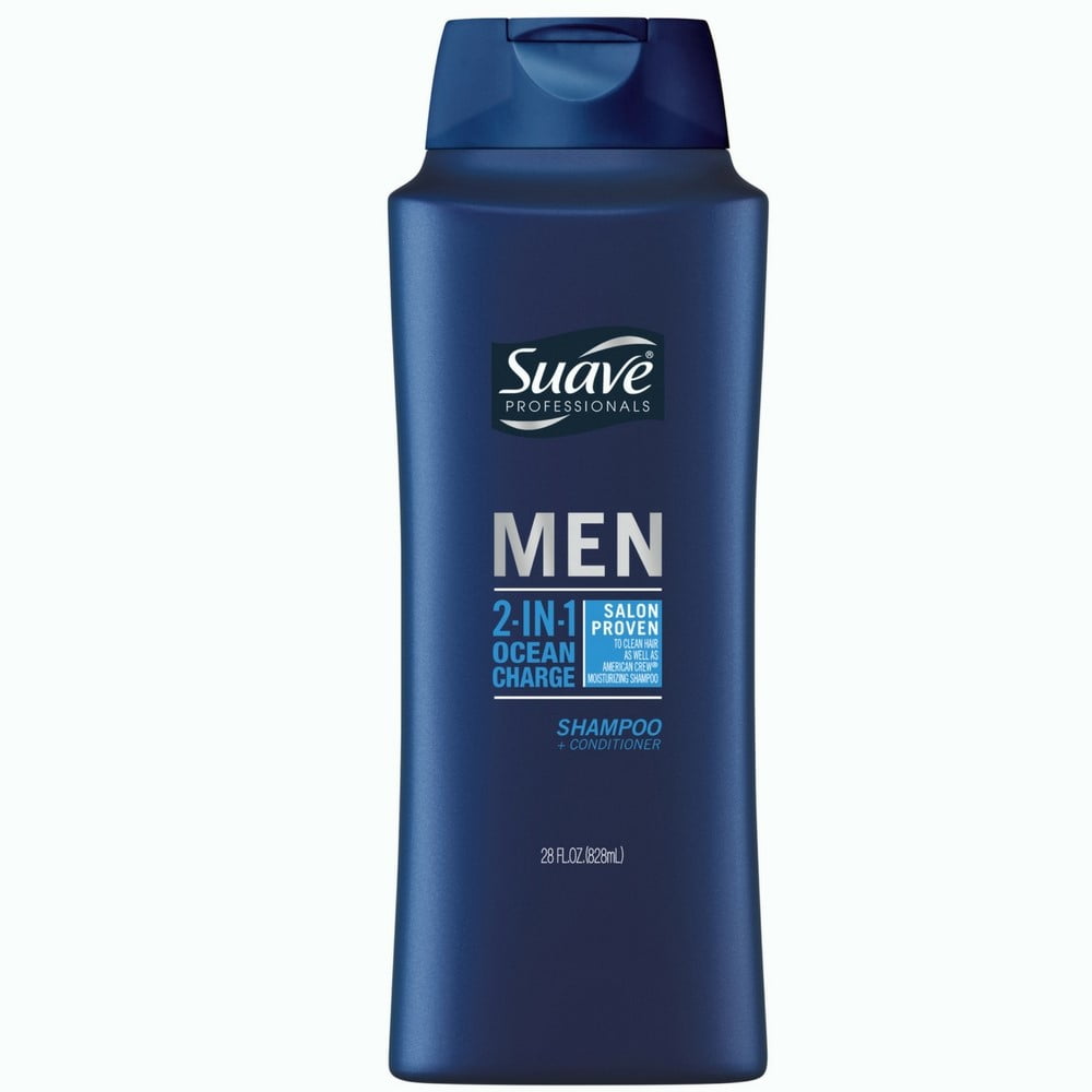 Suave Men 2 in 1 Shampoo and Conditioner Ocean Charge 28 oz (Pack of 3