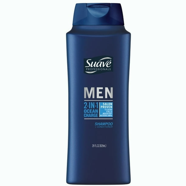 Suave Men 2 in 1 Shampoo and Conditioner Ocean Charge 28 oz (Pack of 3
