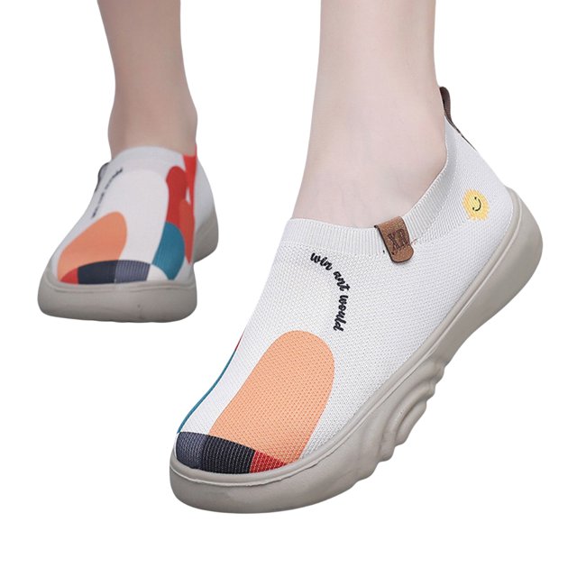 Deporte Florales Sin Cordones para Mujer Con Punta Redonda Antideslizante Viajes Al Aire Libre