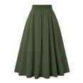 thumbnail image 2 of SDNall Women Fashion Casual Skirt With Vintage High Waist Pleated Skirt, 2 of 9