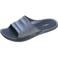 thumbnail image 2 of Roxoni Mens Slide Sandals Open Toe Flip Flop Beach and Shower Shoe ; Non-Slip Slipper with Great Arch Support, 2 of 7