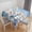 blue, variant on Christmas Eucalyptus Table Cloth Waterproof Tablecloths, Blue Poinsettia Vintage Winter Snowy Tablecloth Dining Table Cover for Kitchen Party Tabletop Outdoor, Square Tablecloth 54x54 Inch