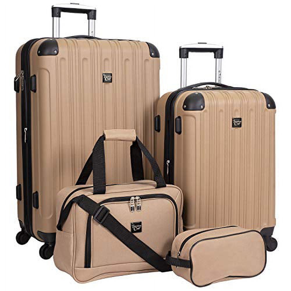 Travelers Club 4-piece Hardside Luggage Set in Sedona Sage – Durable Travel