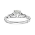 thumbnail image 5 of 14K White Gold Ring Band Engagement Semi Mount center Stone Mounting Round Diamond, Size 8, 5 of 7