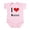 Petal Pink, variant on - I 'Heart' Nonno Bodysuit - Baby Light Bodysuit, Size Newborn - 24 Months