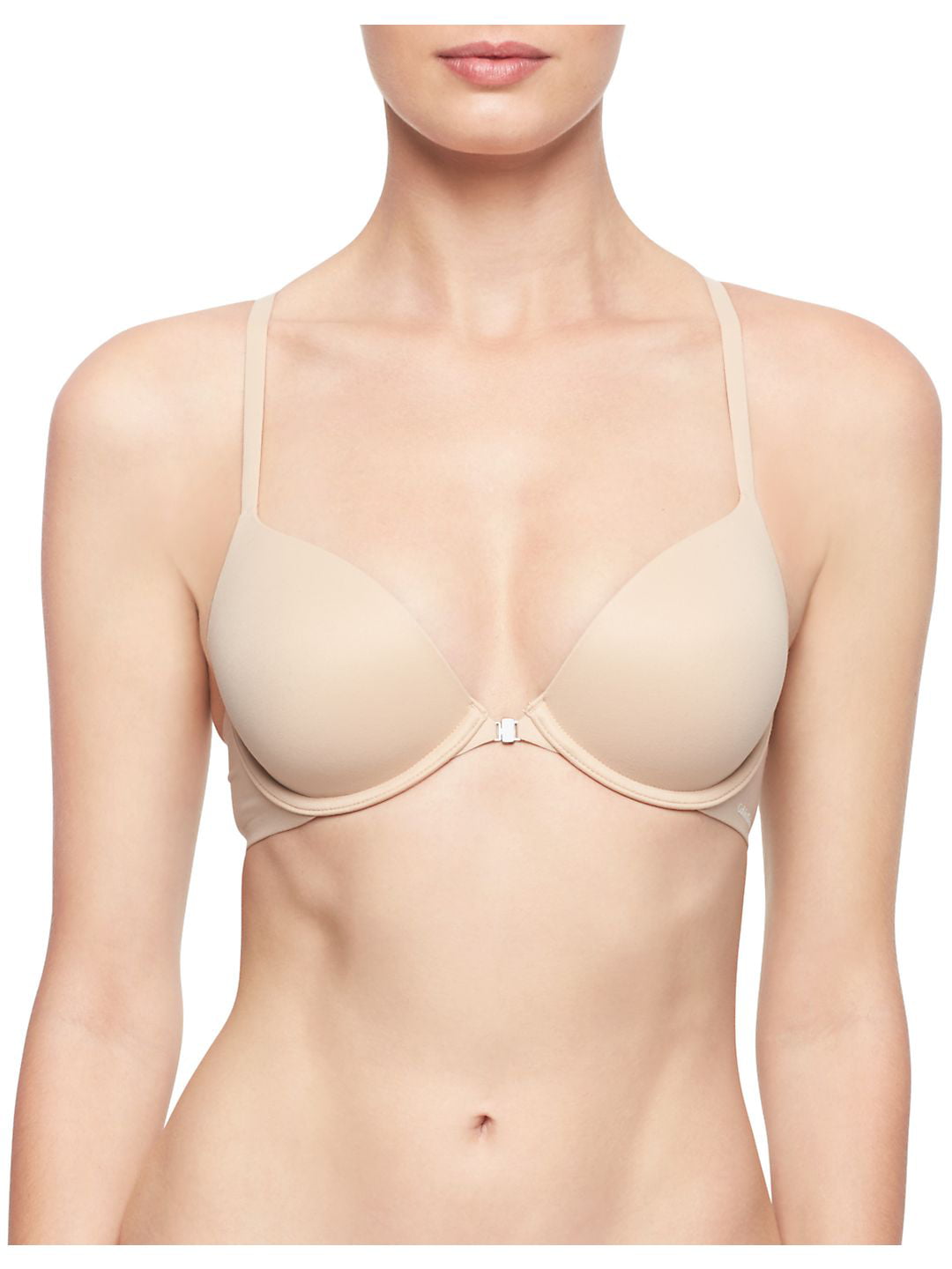 Calvin Klein Women's Perfectly Fit Memory Touch Racerback T-Shirt Bra,  Bare, 32C 