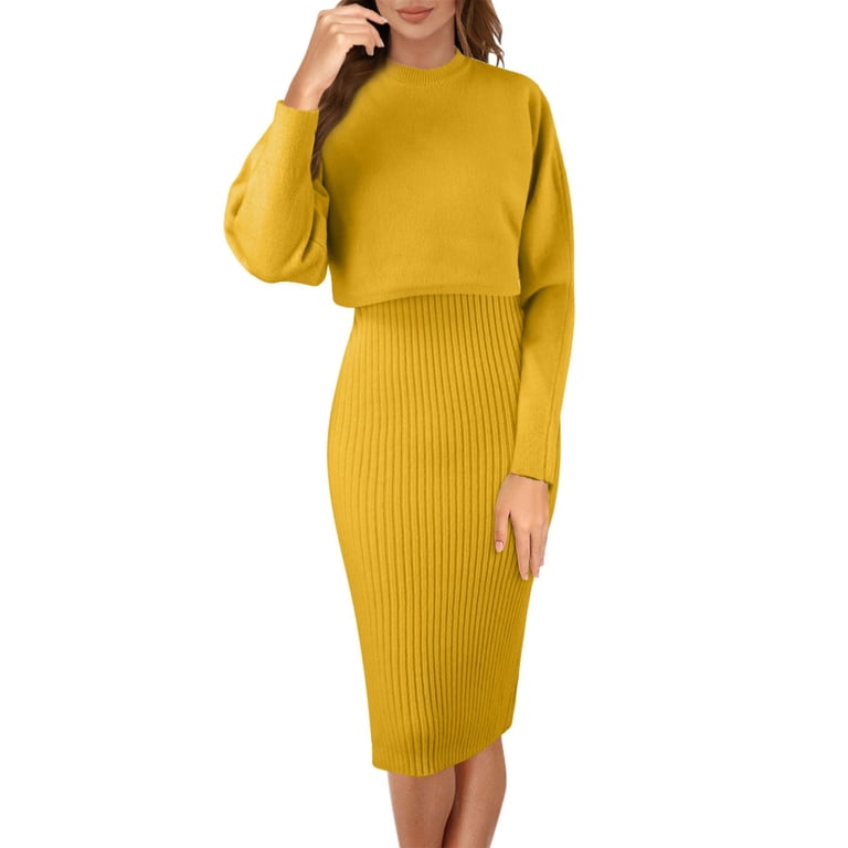 2 in 1 woman fashion knitted dress Nieve Red Two Piece Knit Mini Dress and Cardigan - 14 main image 0
