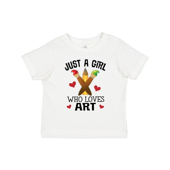 Inktastic Artist Just A Girl Who Loves Art Girls Toddler T-Shirt